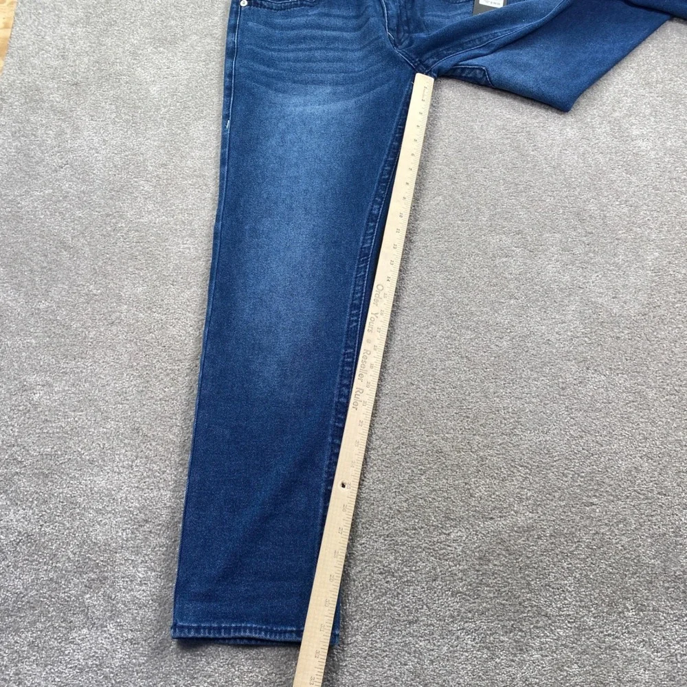 True Religion Geno Relaxed Slim Jeans Mens 36 Blue Big T Flap Pocket Denim